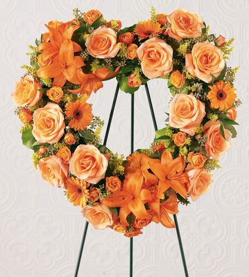 Hearts Eternal Sympathy Wreath from Mockingbird Florist in Dallas, TX